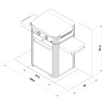 PLANCHA ENOSIGN 65 INOX a čierny COMBO Plynový gril