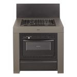 Modul z nehrdzavejúcej ocele Inox / sivý - S plynovým sporákom a plynovou rúrou