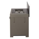 Modul z nehrdzavejúcej ocele Inox / sivý - S plynovým sporákom a plynovou rúrou