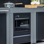 Modul z nehrdzavejúcej ocele Inox / sivý - S plynovým sporákom a plynovou rúrou