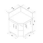 Modul rohovej skrine v sivej farbe
