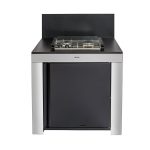 Modul v inox/čiernej farbe s plynovým sporákom