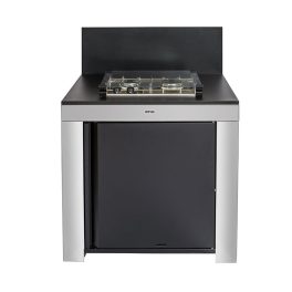 Modul v inox/čiernej farbe s plynovým sporákom