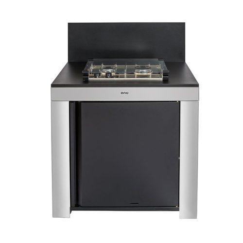 Modul v inox/čiernej farbe s plynovým sporákom