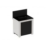 Modul v inox/čiernej farbe s plynovým sporákom