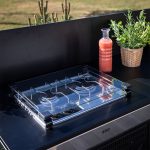Modul v inox/čiernej farbe s plynovým sporákom