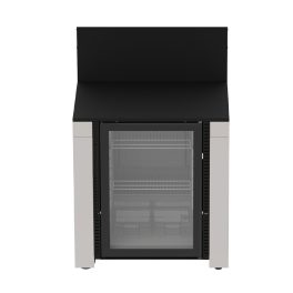 Modul v inox/čiernej farbe s chladničkou