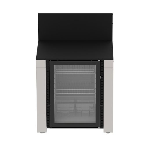 Modul v inox/čiernej farbe s chladničkou