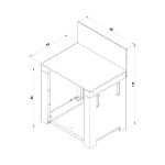 Modul v inox/čiernej farbe s chladničkou